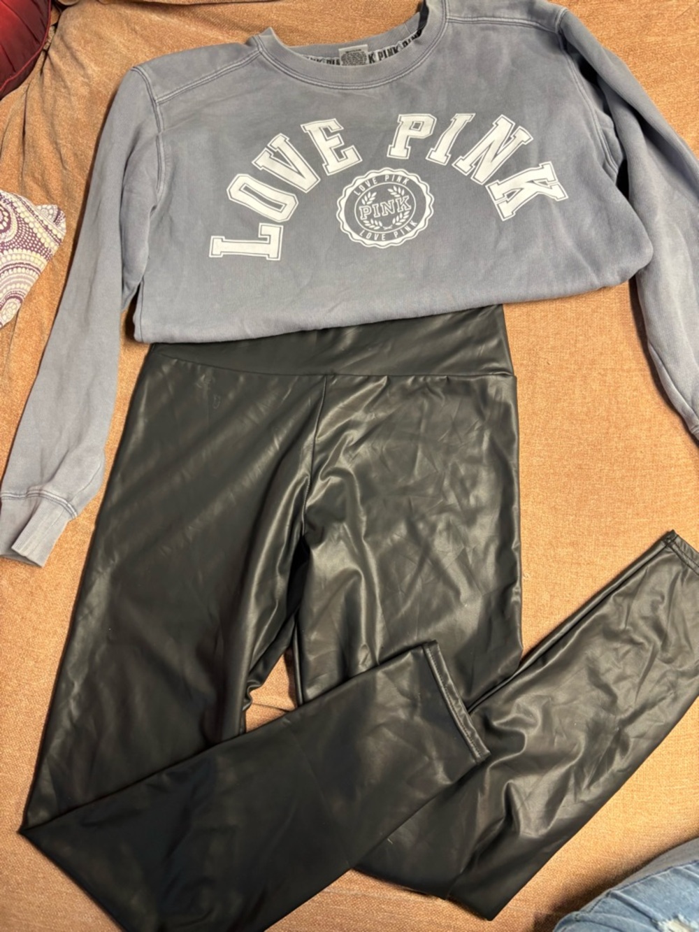 Black Faux Leather Leggings - Picture 5 of 7